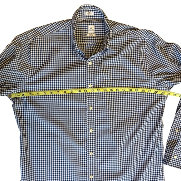 Peter Millar Men Large Gingham Check Nano Luxe Easycare Button Down Shirt - Picture 3 of 7